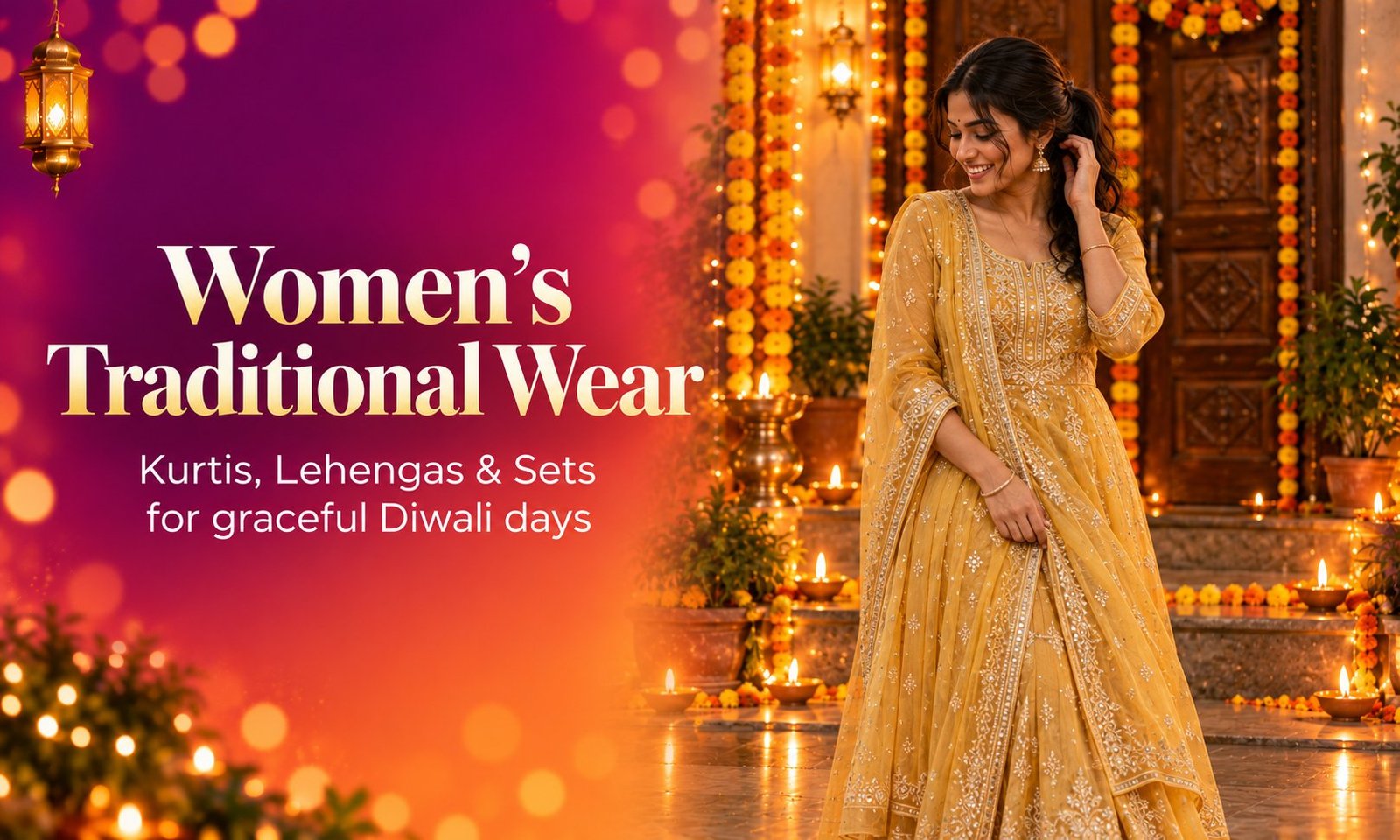 Women's Traditional Wear — Kurtis, lehengas & sets for graceful Diwali days